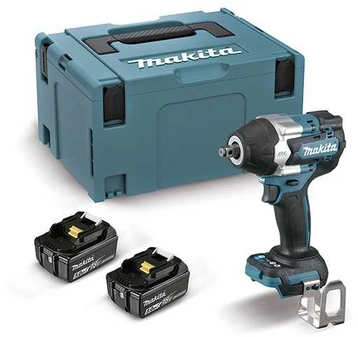 Makita DTW700RTJ Akumuliatorinis smūginis veržliasukis 18V, 2x5,0Ah Li-ion, 700/1000 Nm, 1/2", LED, MAKPACK