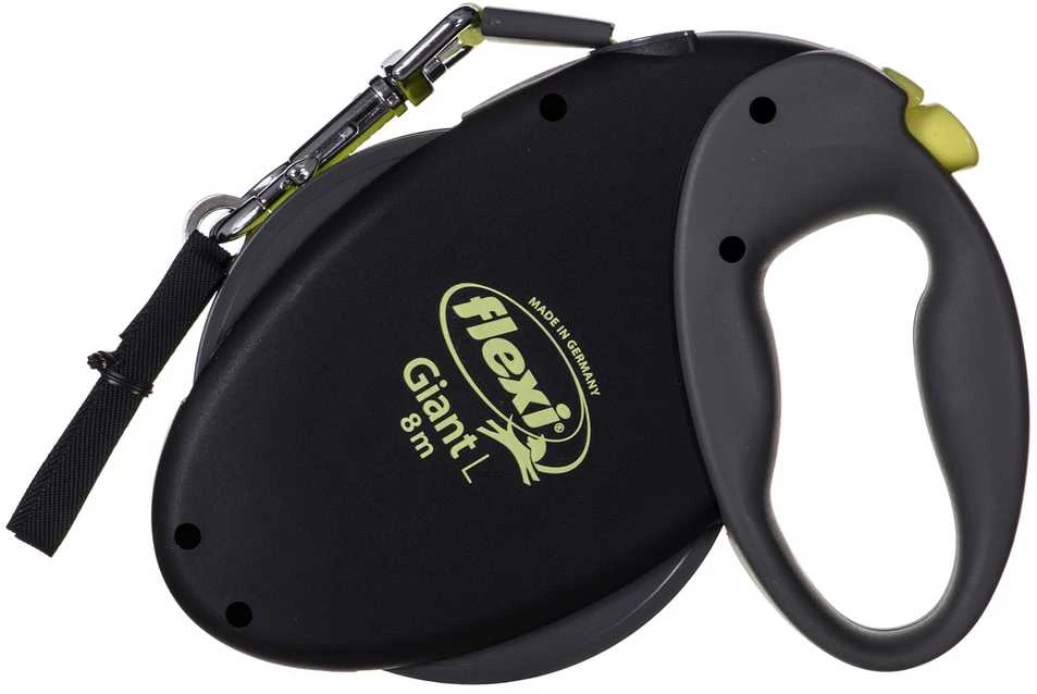 Flexi Giant Automatinis juostinis pavadėlis, 8 m / šunims iki 50kg / spalva: juoda ir pilka