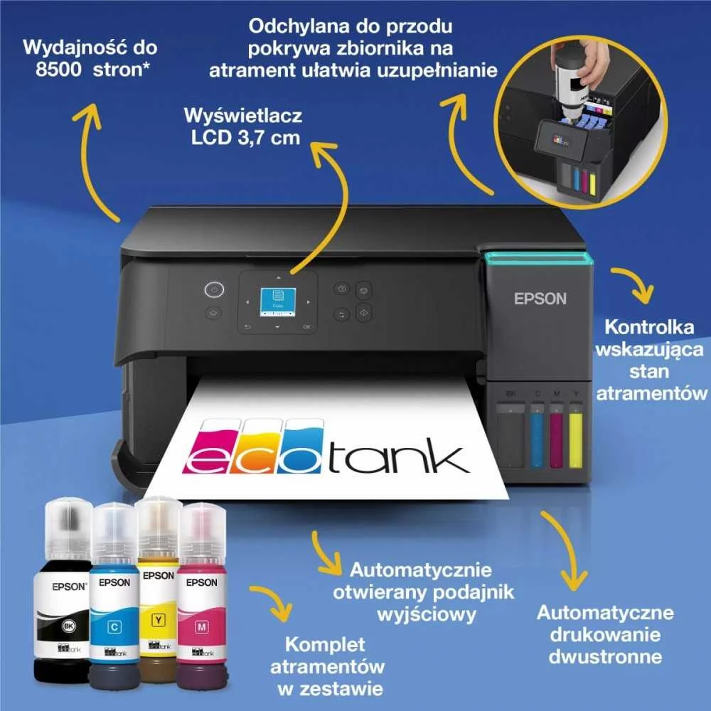 Spausdintuvas Epson | daugiafunkcis įrenginys | EcoTank L4360 | Inkjet | Spalvotas | A4 | Wi-Fi