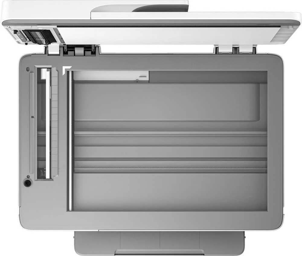 Hewlett Packard (HP) HP OfficeJet Pro 9730e HP+ plataus formato AiO All-in-One Spausdintuvas - A3/A4 spalvotas rašalas, spausdinimas/kopijavimas/nuskaitymas, automatinis dokumentų tiektuvas, automatinis dvipusis, du dėklai, LAN, Wifi, 22 psl. per mėnesį, 250-1500 puslapių (pakeičia OfficeJet Pro 7740)