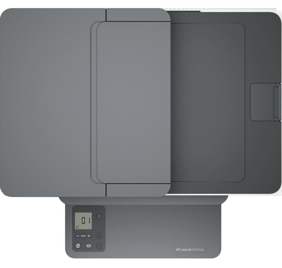 Daugiafunkcis lazerinis spausdintuvas HP LaserJet MFP M234sdn, spausdinimas / kopijavimas / skenavimas, nespalvotas, A4, iki 29 ppm, automatinis dvipusis, USB / LAN