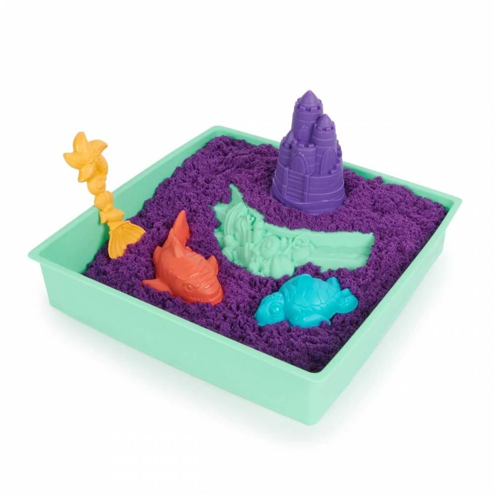 Spin Master Kinetic Sand Kinetinis smėlis – smėlio dėžės rinkinys – violetinė (6067477)