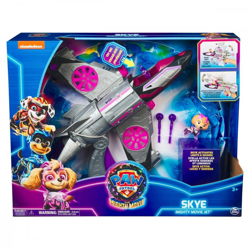Spin Master PAW Patrol The Mighty Movie - Lėktuvas "Skyes" su garso ir šviesų efektais