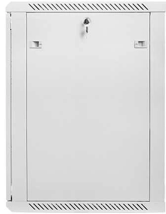 Lanberg Sieninė instaliacinė spintelė 19 18u 600x600mm pilka (stiklinės durys)