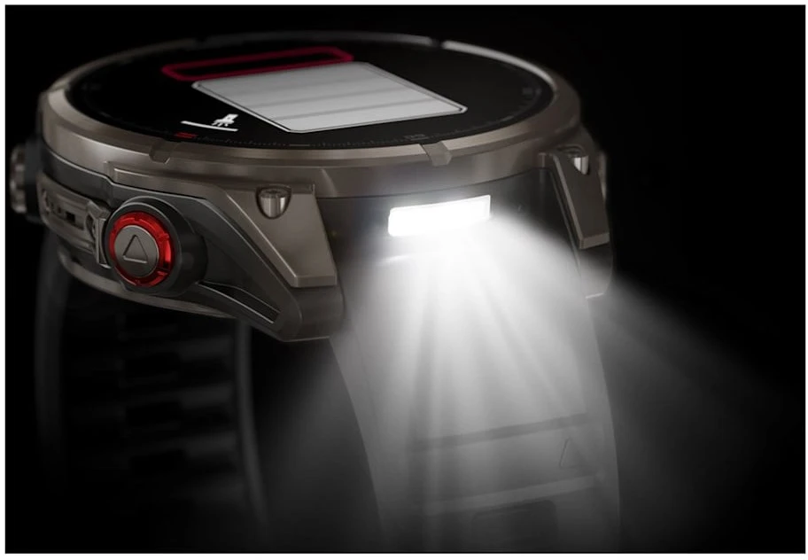 Išmanusis laikrodis Garmin fēnix® 8 Pro – 47 mm, AMOLED Sapphire, titanas su grafito spalvos / juodu silikoniniu dirželiu