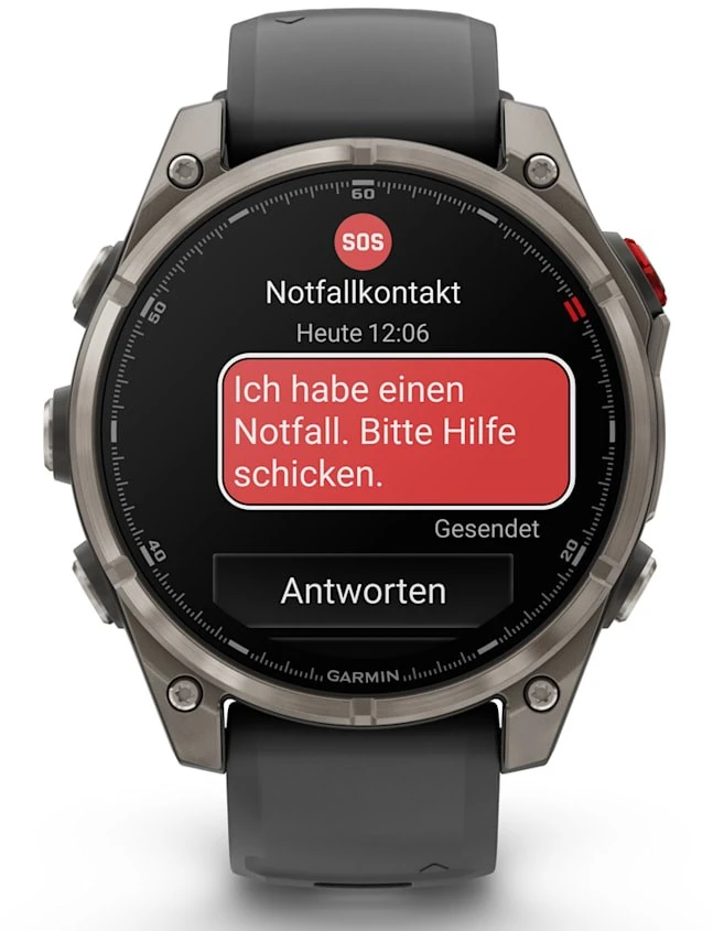 Išmanusis laikrodis Garmin fēnix® 8 Pro – 47 mm, AMOLED Sapphire, titanas su grafito spalvos / juodu silikoniniu dirželiu