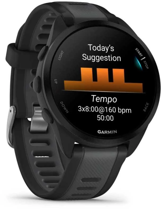 Sportinis laikrodis garmin forerunner 165 amoled 43mm juoda
