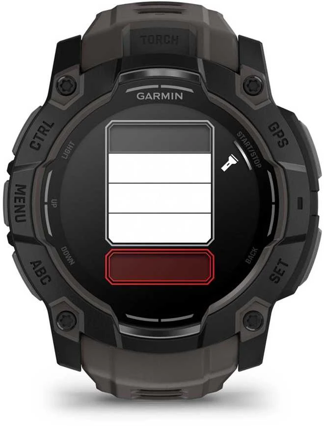 Išmanusis laikrodis Garmin Instinct 3, 50 mm, AMOLED Juodas su anglies spalvos dirželiu