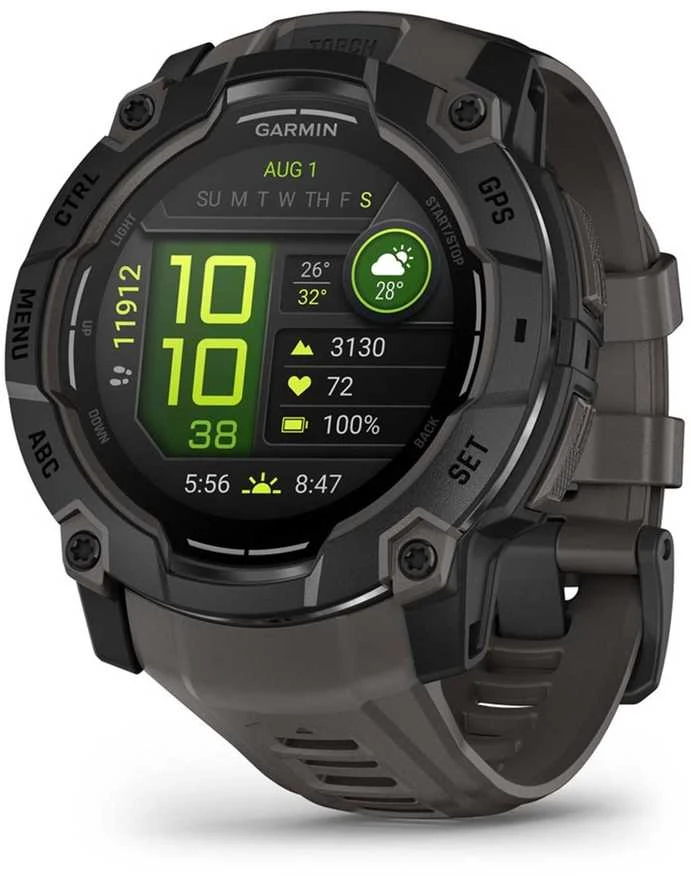 Išmanusis laikrodis Garmin Instinct 3, 50 mm, AMOLED Juodas su anglies spalvos dirželiu