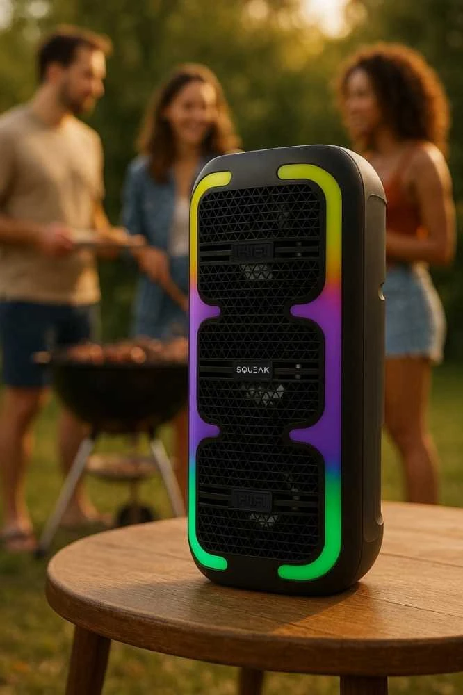 Squeak głośnik karaoke beatone bluetooth 5.3, 45w radio fm, microsd, aux, usb, usb-c sq1009