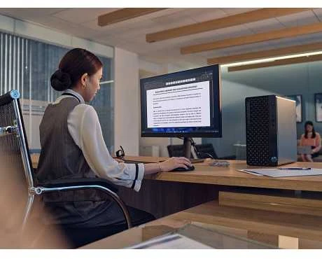 Stacionarus kompiuteris Hewlett Packard (HP) HP ProDesk 4 Tower G1i Desktop AI PC Intel Core Ultra 5 225 16 GB DDR5-SDRAM 512 GB SSD Windows 11 Pro Juodas