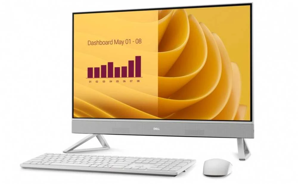 Stacionarus kompiuteris „Dell“ 27" „viskas viename“ kompiuteris EC27250 su „Win11Pro“ pagrindiniu procesoriumi, 7,5 colio procesoriumi, 150 MB procesoriumi, 27,0 colio „Full HD“ ekranu, „Intel“ vaizdo plokšte, kamera, belaidis internetas + BT, apšvietimu ir „kb 3y Prosupport“.