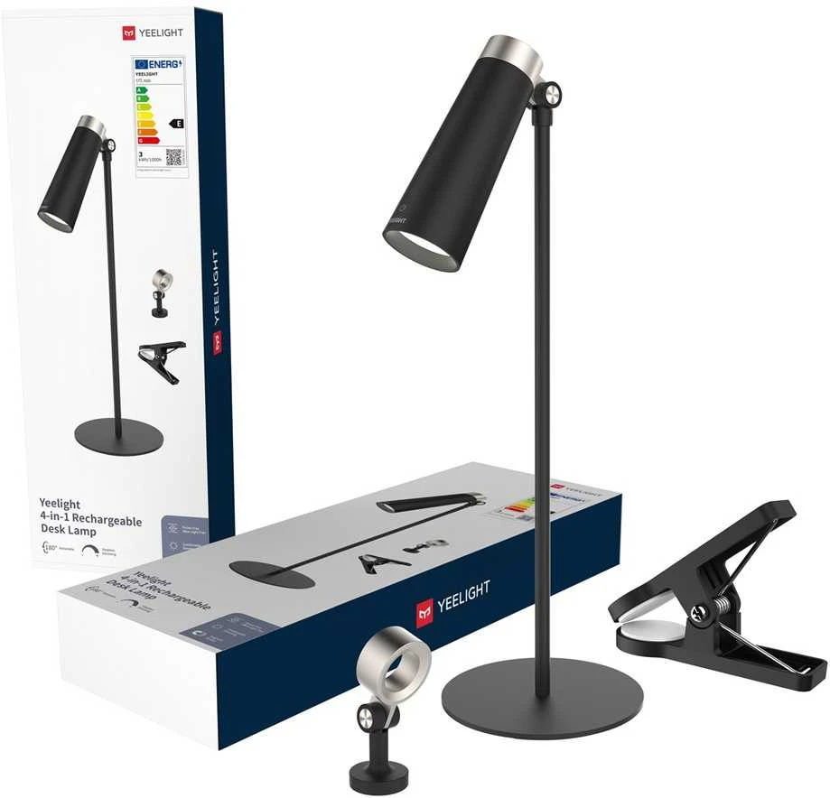 Yeelight 4-in-1 Rechargeable Desk Lamp, Juodas - stalinis šviestuvas