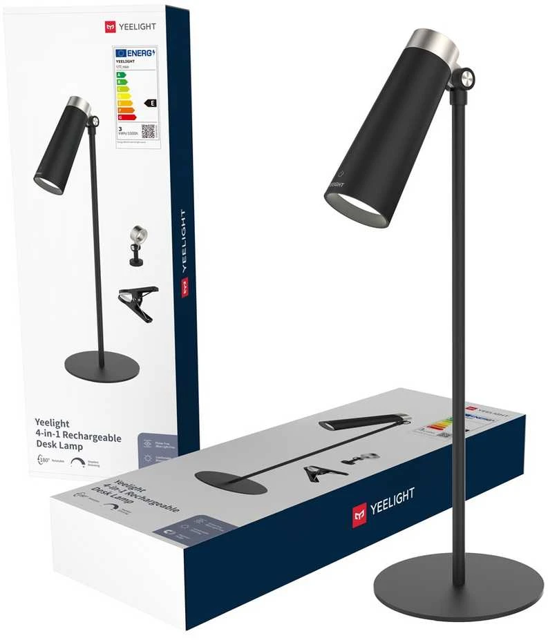 Yeelight 4-in-1 Rechargeable Desk Lamp, Juodas - stalinis šviestuvas
