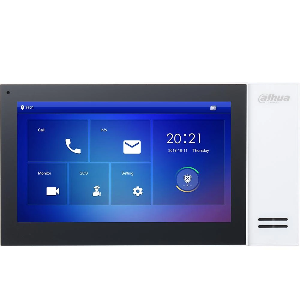 Dahua IP domofono monitorius baltas 7 colių, PoE, veikia tik SIP protokolu, baltas
