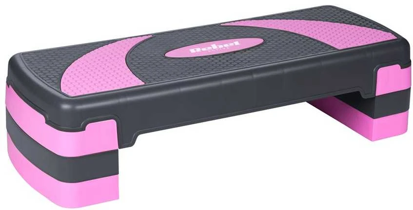 Žingsnis aerobikos ir fitneso pratimams, 3 žingsniai, pilka ir violetinė, REBEL ACTIVE