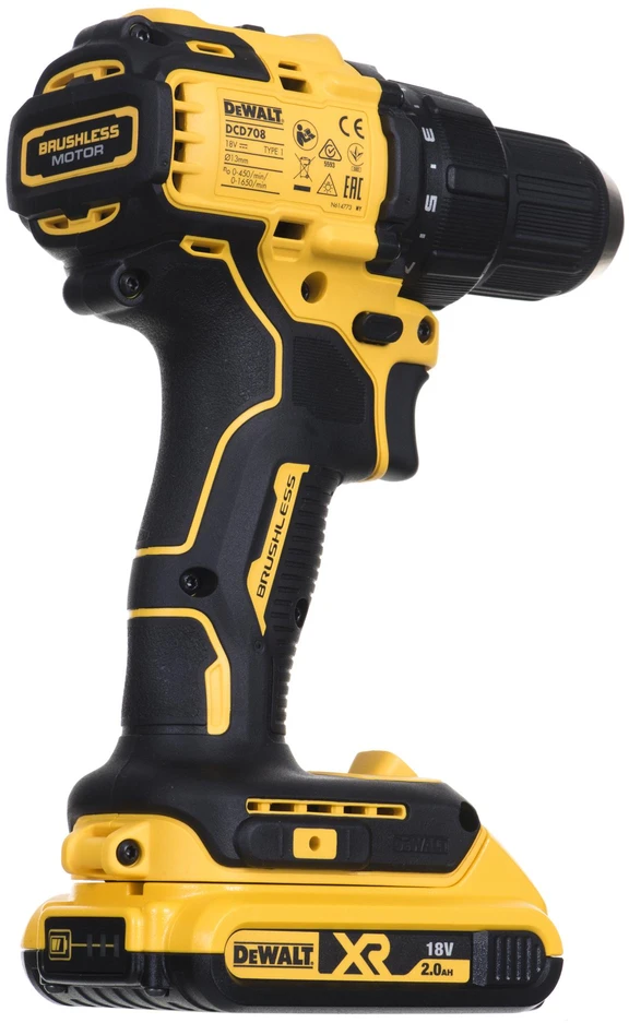 Akumuliatorinis suktuvas-gręžtuvas DeWalt DCD708D2T-QW 18V, 2 Ah