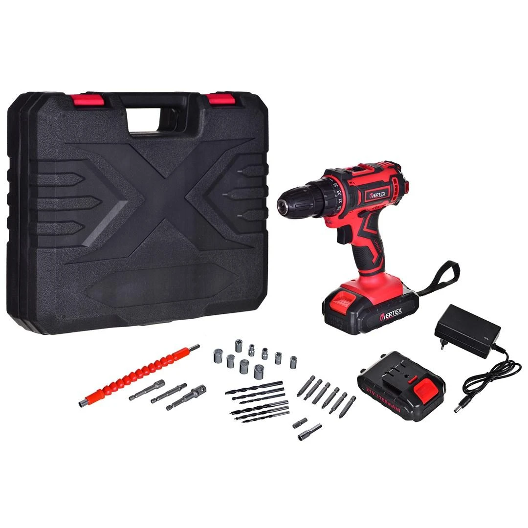VERTEX ATsuktuvas 21V / 2x1,7Ah