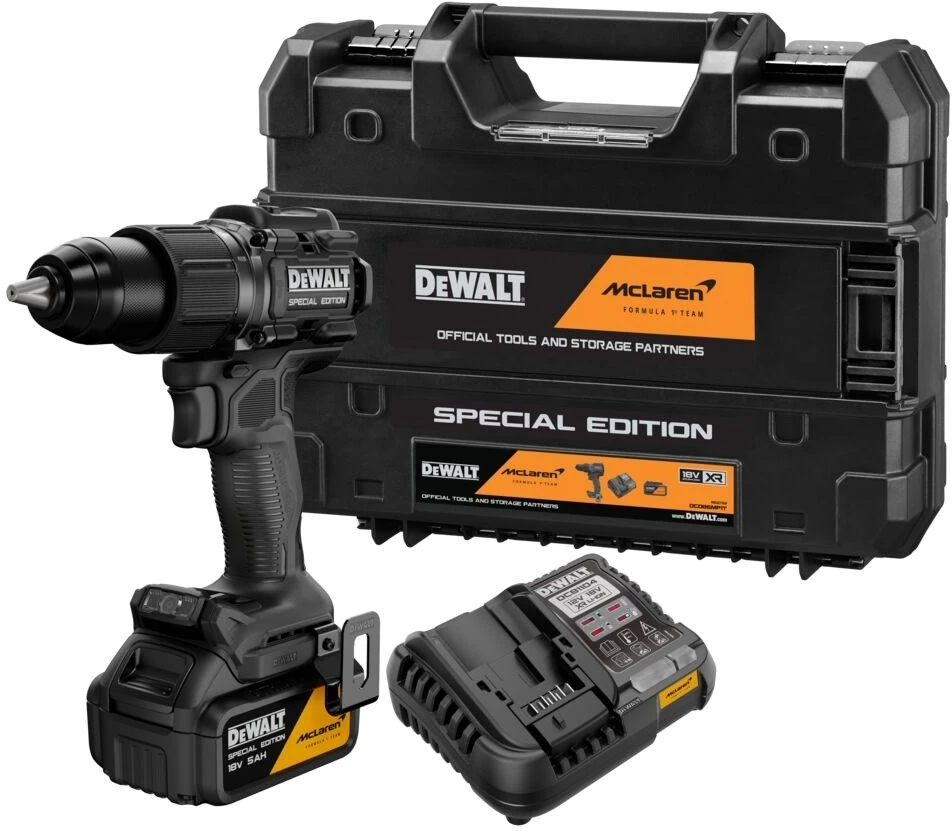 Grąžtas DEWALT MCLAREN DCD86MP1T 18V 1*5.0AH Akumuliatorinis smūginis gręžtuvas-suktuvas