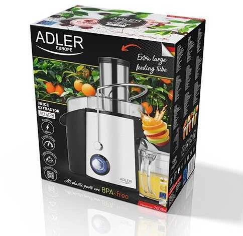Sulčiaspaudė Adler | Juicer | AD 4128 | Type Juicer maker | Matt Juodas/Baltas | 1000 W | Greičių skaičius 2