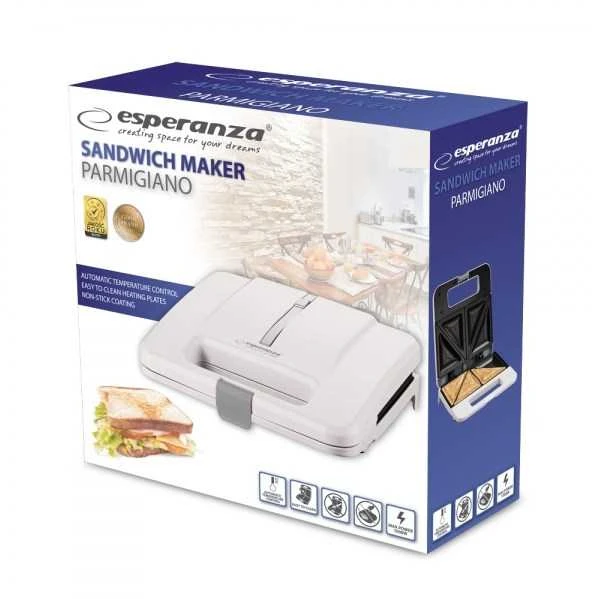 Sumuštinių keptuvas Keptuvas sumuštinių esperanza parmigiano ekt010w (1000w; spalva balta)