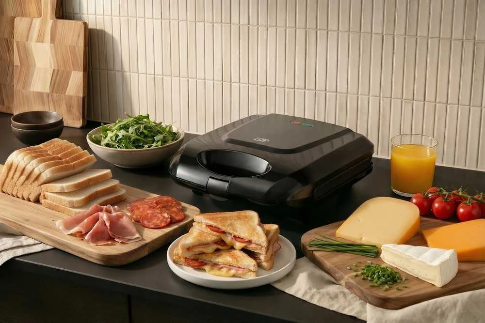 Sumuštinių keptuvas Promis STP 25 XXL sandwich maker, 4 toasts, 1400 W, juodas