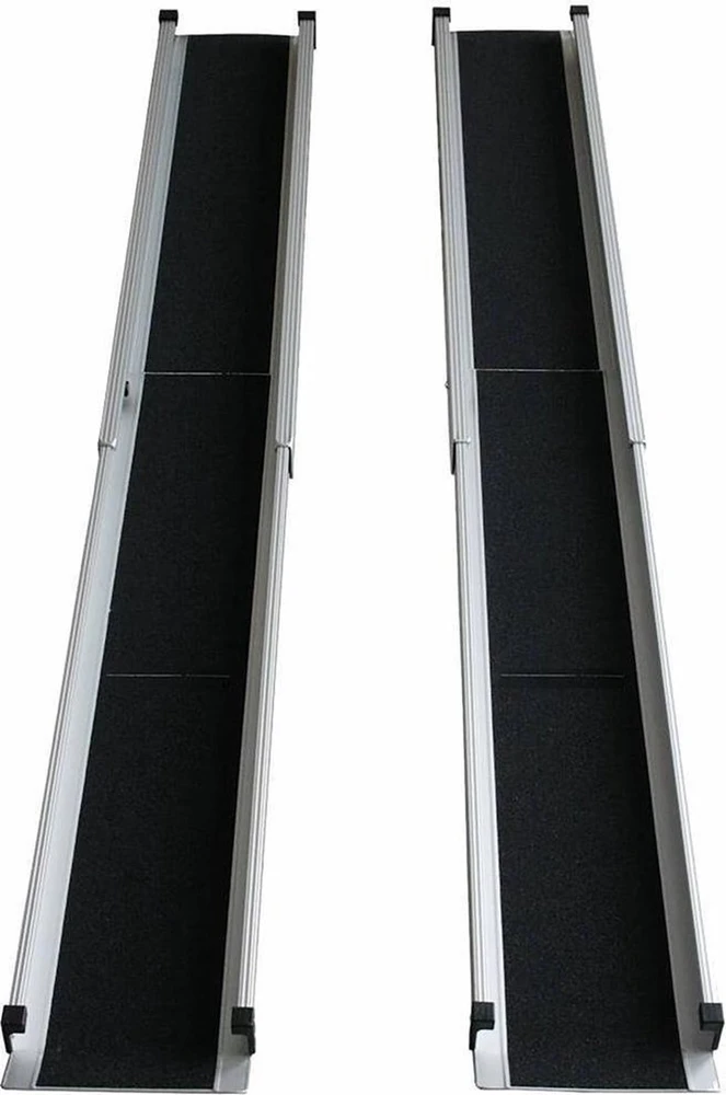 Sundo Mobilioji Rampa - Teleskopinė, Aliuminė 210 cm, 180 kg Apkrova, Juoda