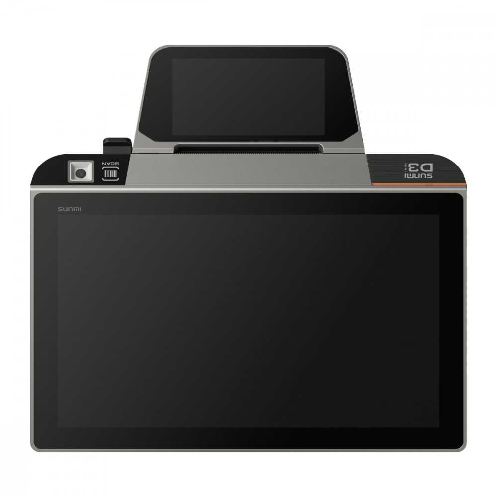 Monitorius Sunmi Terminal D3 Mini GMS, Android 13, 10.1+4 cali, 3/32GB, 1 MP kamera, 4G, pirštų jutiklis, 80 mm spausdintuvai, skaitytuvas