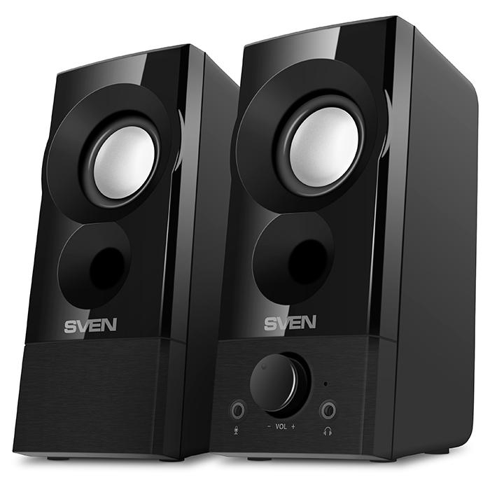 2.0 speakers SVEN 357, juodas, USB, power output 2x3W (RMS)