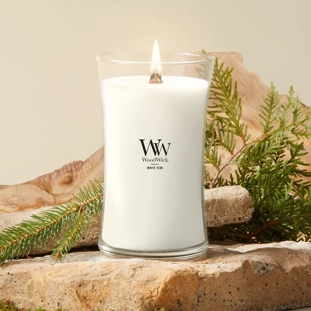WoodWick Aromatinė žvakė (White Teak), 609,5 g