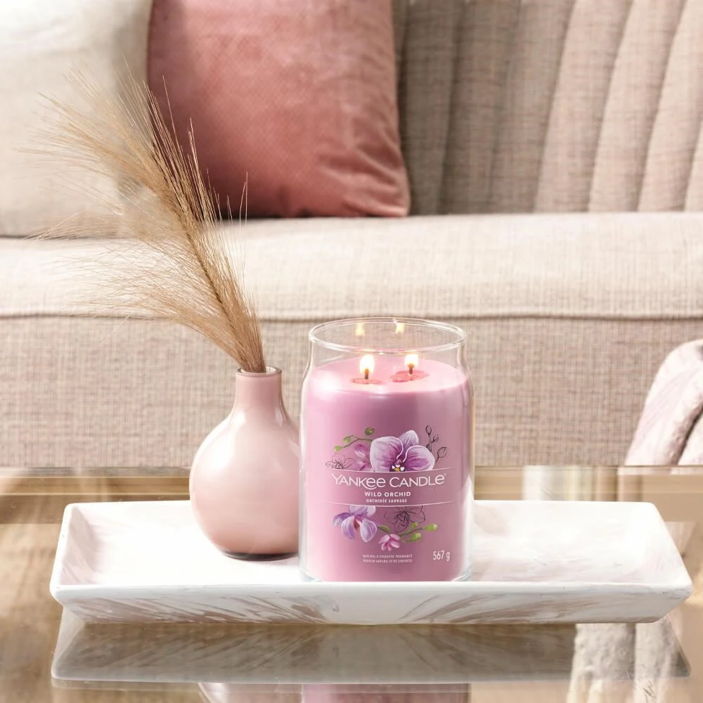 Yankee Candle Aromatinė žvakė Signature glass large Wild Orchid 567 g