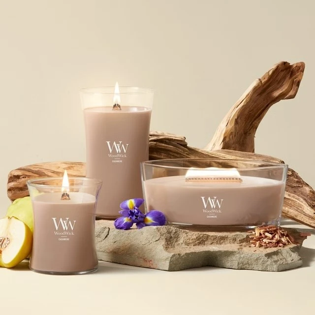 WooodWick Aromatinė žvakė (Cashmere), 275 g