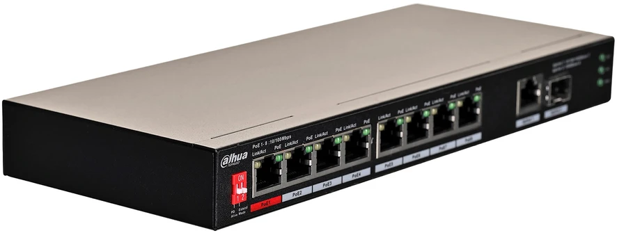 Šakotuvas SWITCH POE PFS3110-8ET1GT1GF-96 8 PRIEVADŲ SFP DAHUA