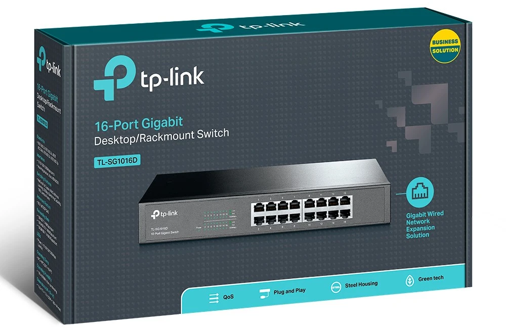 Šakotuvas TP-LINK 16 port Gigab. ECO-Switch 19in