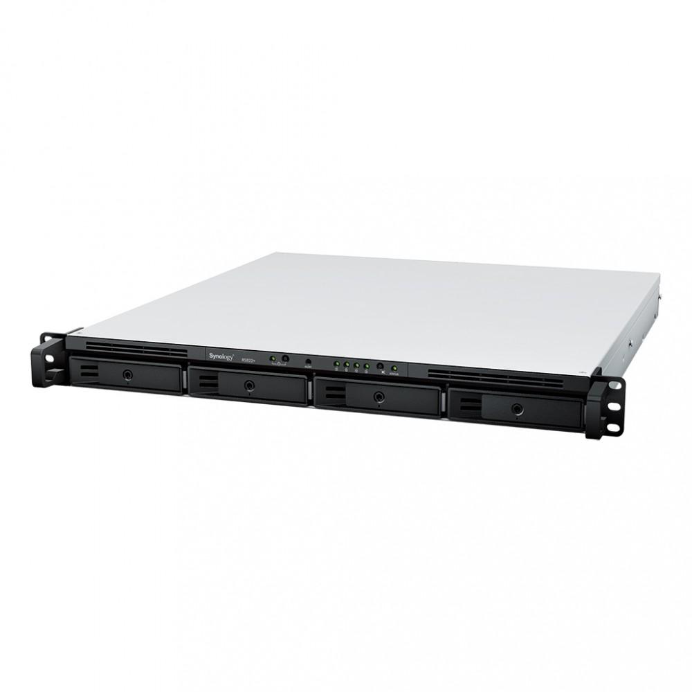 Serveris Synology Sinologija | RackStation | RS822+ 4 skyrių NAS korpusas | AMD Ryzen | V1500B | Procesoriaus dažnis 2,2 GHz | 2 GB | DDR4