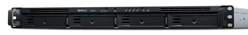 Serveris Synology Sinologija | RackStation | RS822+ 4 skyrių NAS korpusas | AMD Ryzen | V1500B | Procesoriaus dažnis 2,2 GHz | 2 GB | DDR4