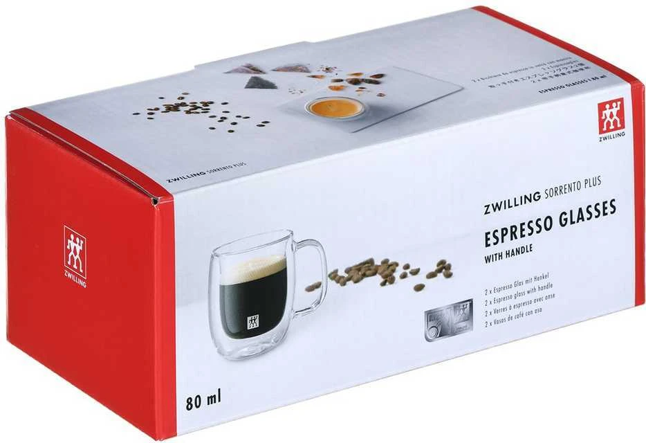Gėrimų Indai - ZWILLING Sorrento Espresso Stiklai 2x80 ml Dvigubo Sienelės