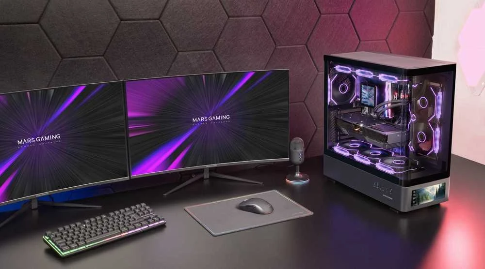 „Tacens Mars Gaming MCLCDPRO“ kompiuterio korpusas, Midi Tower, juodas