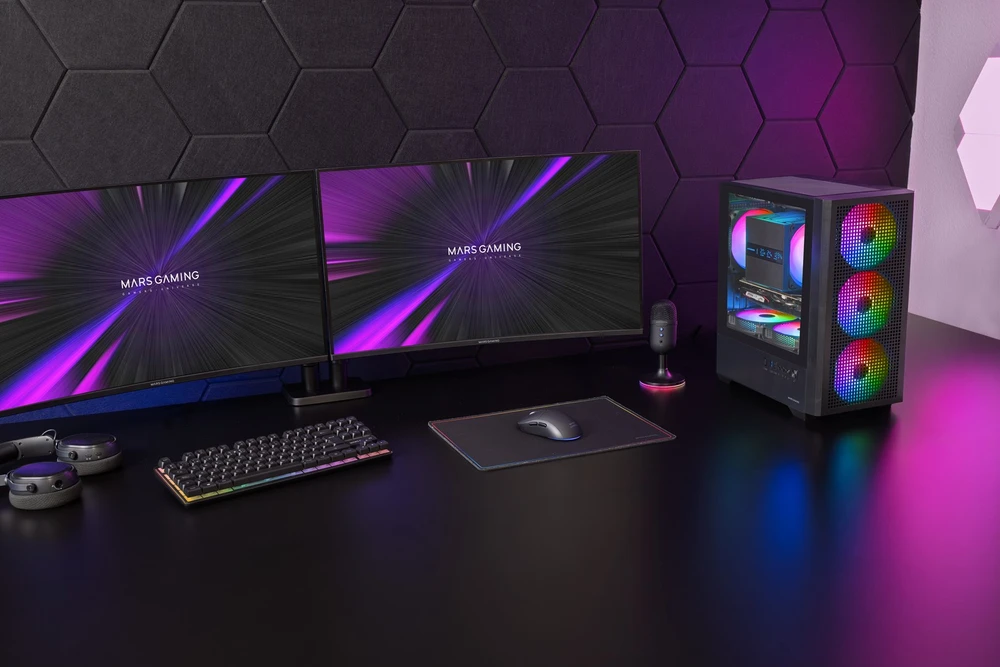 tacens Mars Gaming MCQUANTUM kompiuterio dėklas Midi Tower Juodas