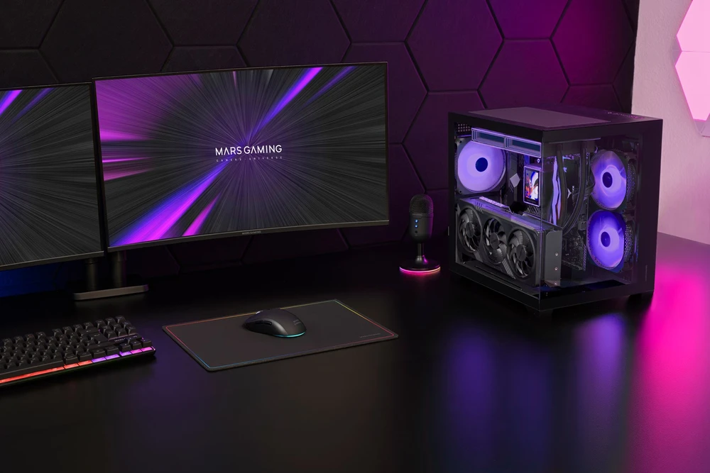 „Tacens Mars Gaming MCVIEW3“ kompiuterio korpusas, Mini Tower, Juodas