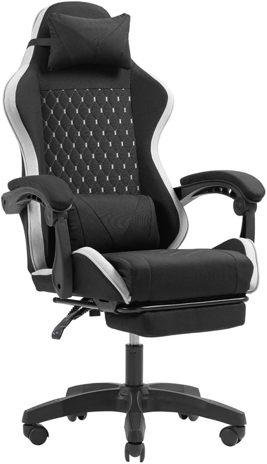 Tacens mars mgc-x fabric juodas/baltas - fotel gamingowy