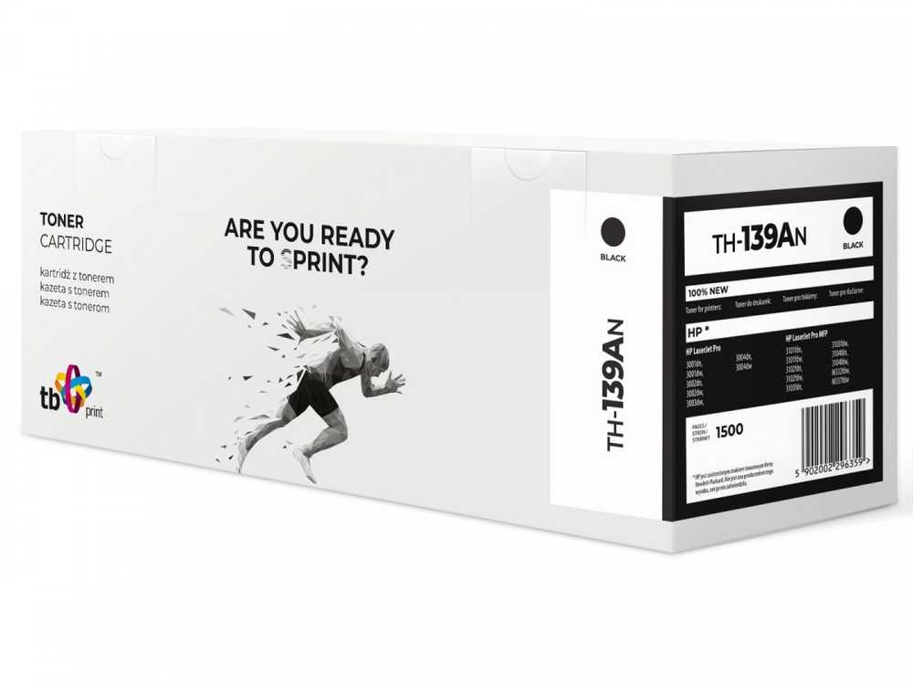 Tb Print tb spausdinimo dažai, skirti HP LaserJet Pro 3001 TH-139AN 100% naujas juodas