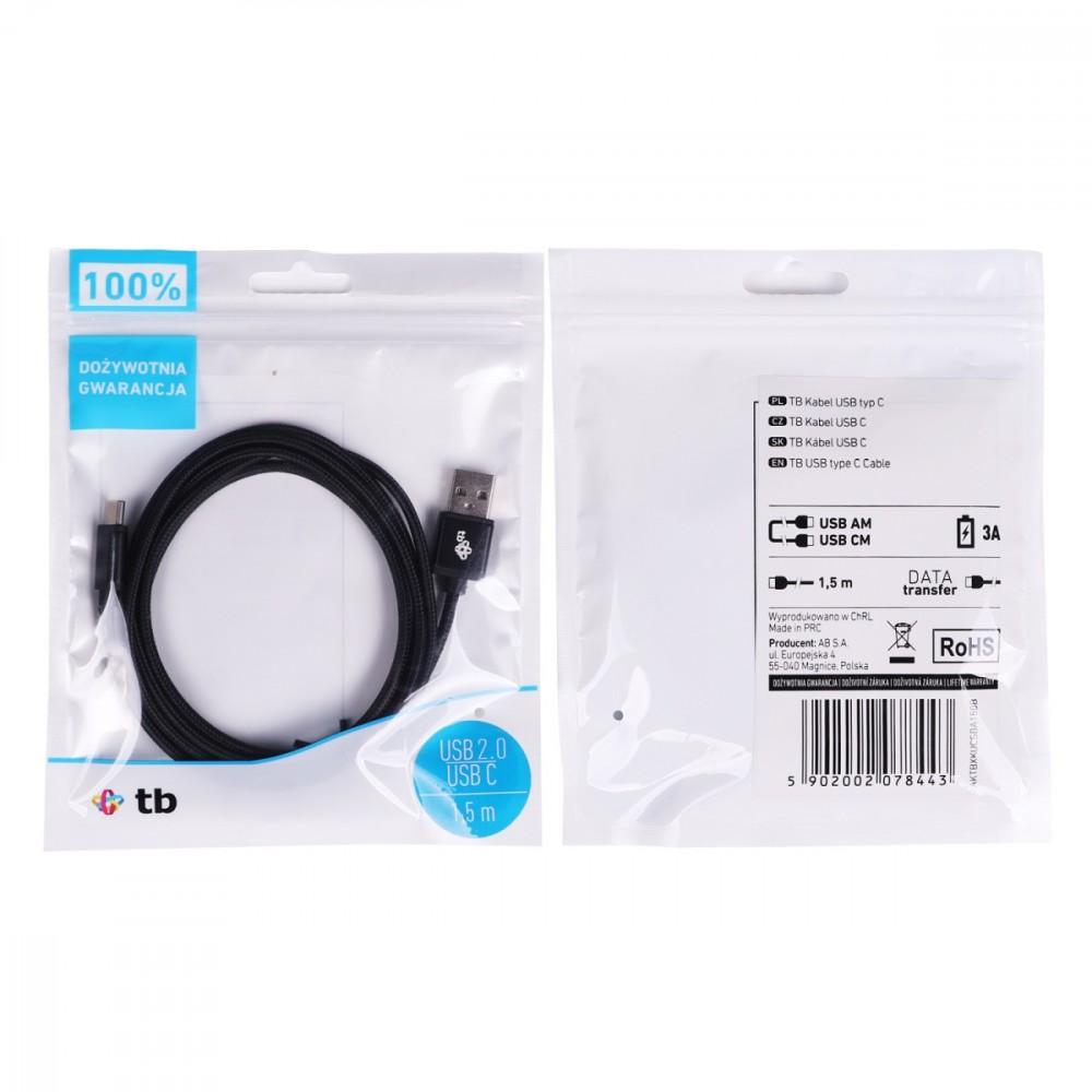 Maitinimo laidas TB AKTBXKUCSBA150B, USB/USB C, 1.5m