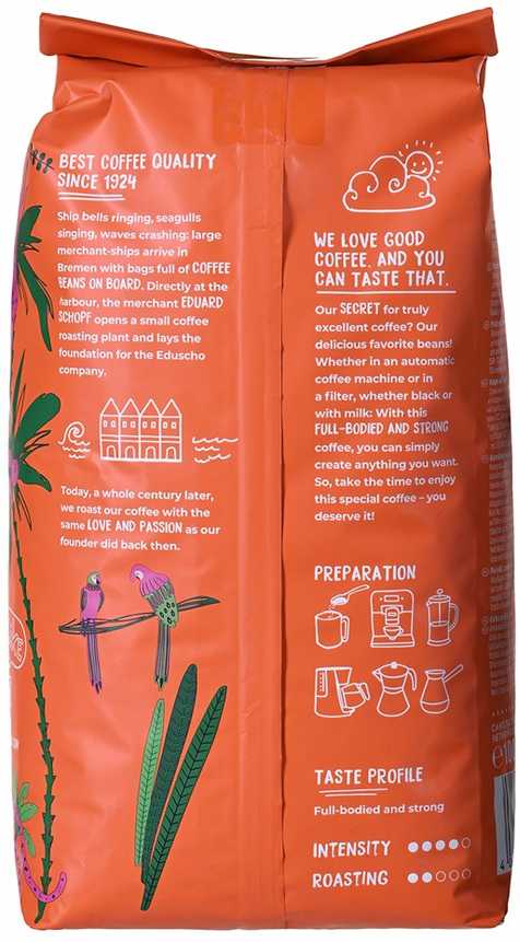 Eduscho Caffe Crema kavos pupelės, 1kg