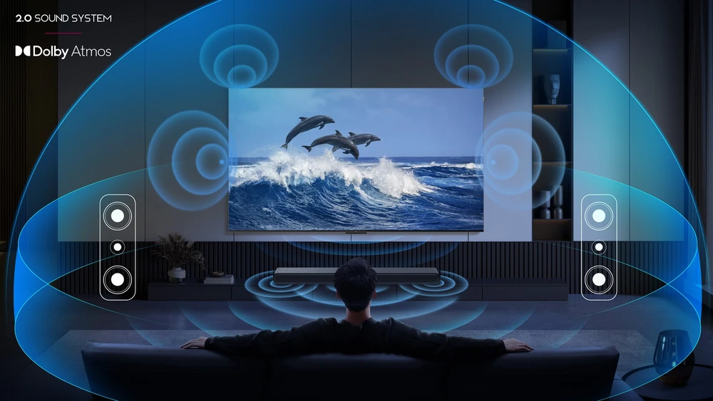 Namų kino sistema TCL S S45H 2.0 klasės kanalų garso juosta su „Dolby Atmos“, „DTS Virtual:X“ ir „Bluetooth“ muzikos transliacija