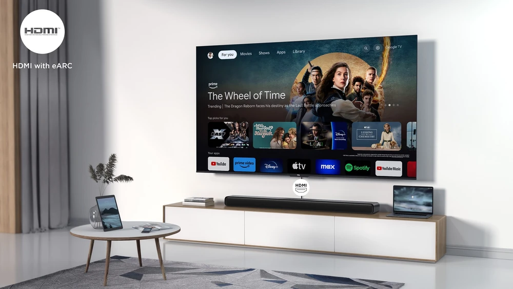 Namų kino sistema TCL S S45H 2.0 klasės kanalų garso juosta su „Dolby Atmos“, „DTS Virtual:X“ ir „Bluetooth“ muzikos transliacija