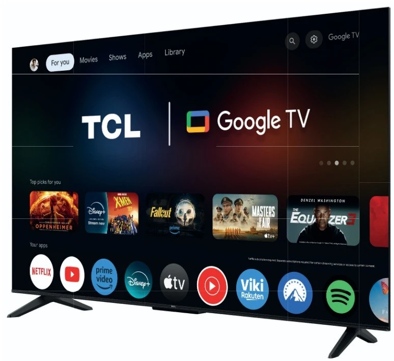 Televizorius TCL LED 4K TV | 50V6C | 50 | Smart TV | Google TV | UHD | Juodas