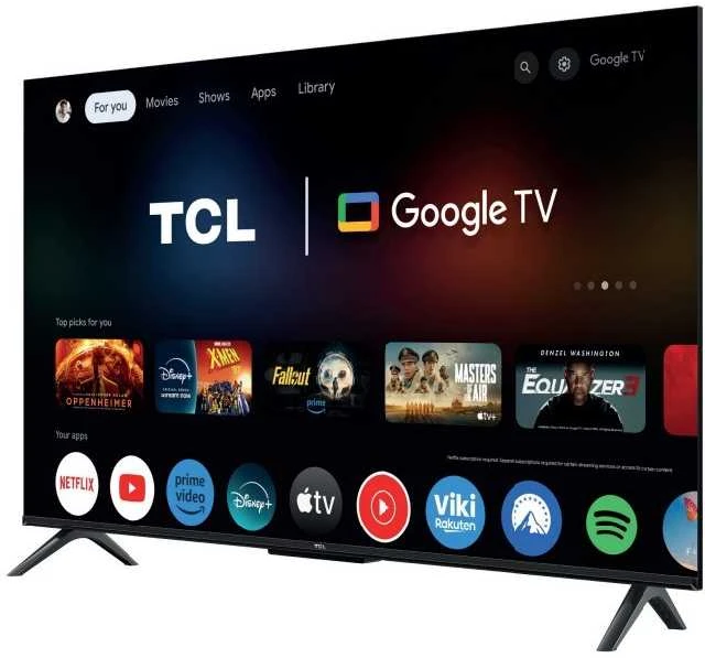 Televizorius TCL LED 4K TV | 55V6C | 55 | Smart TV | Google TV | Juodas