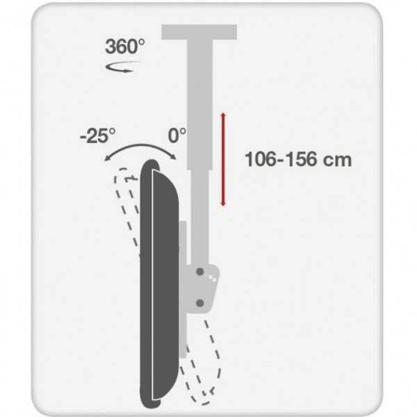 Techly LCD/LED lubų laikiklis 37-70 colių, juodas, 50 kg
