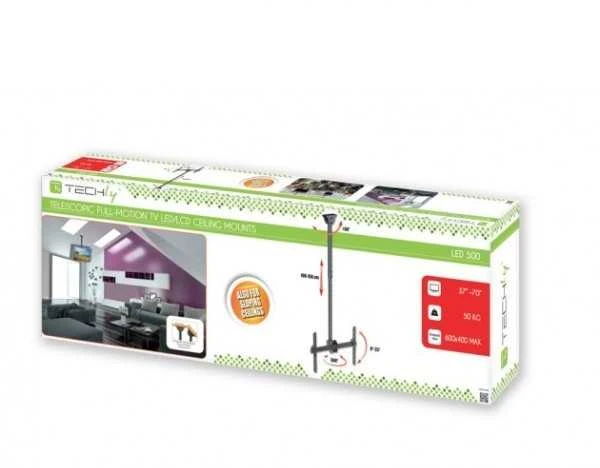 Techly LCD/LED lubų laikiklis 37-70 colių, juodas, 50 kg